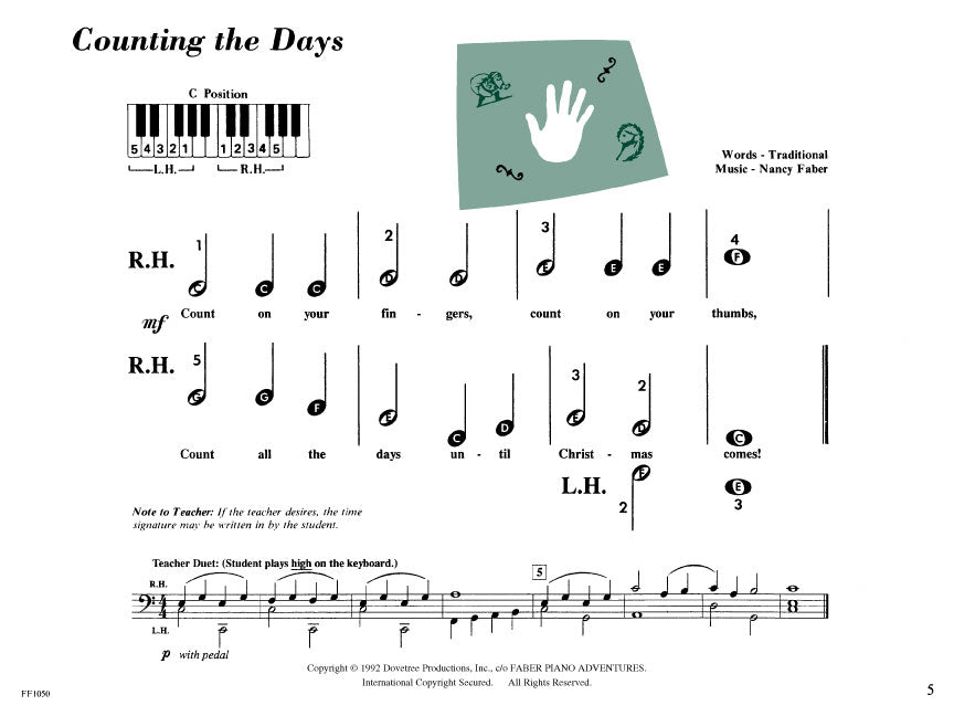 Pre-Reading Christmas: A First Book for Piano