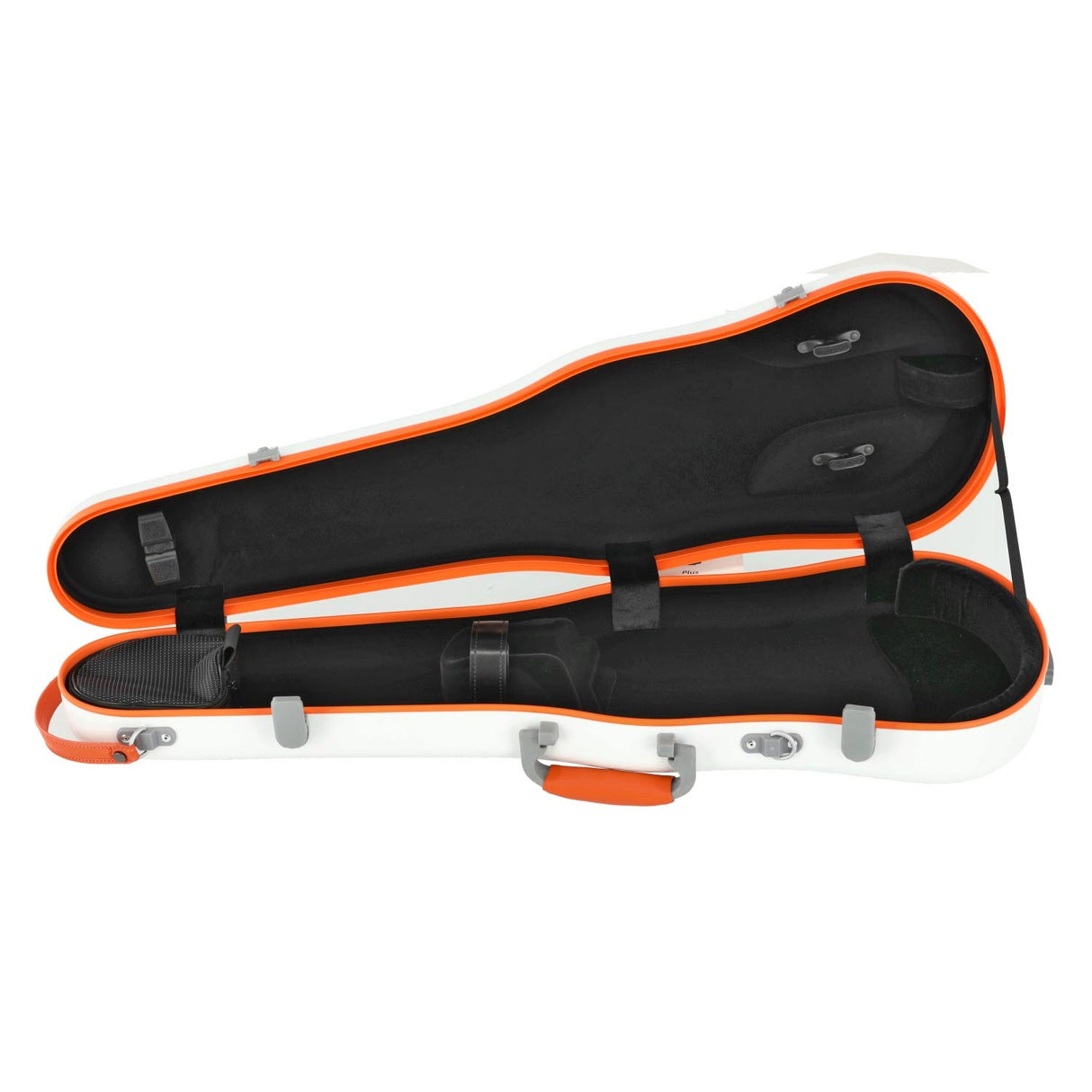 PURE by GEWA Polycarbonate Violin Case | White/Orange, Gold & Silver