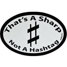 That's a Sharp Not a Hash Tag Sticker