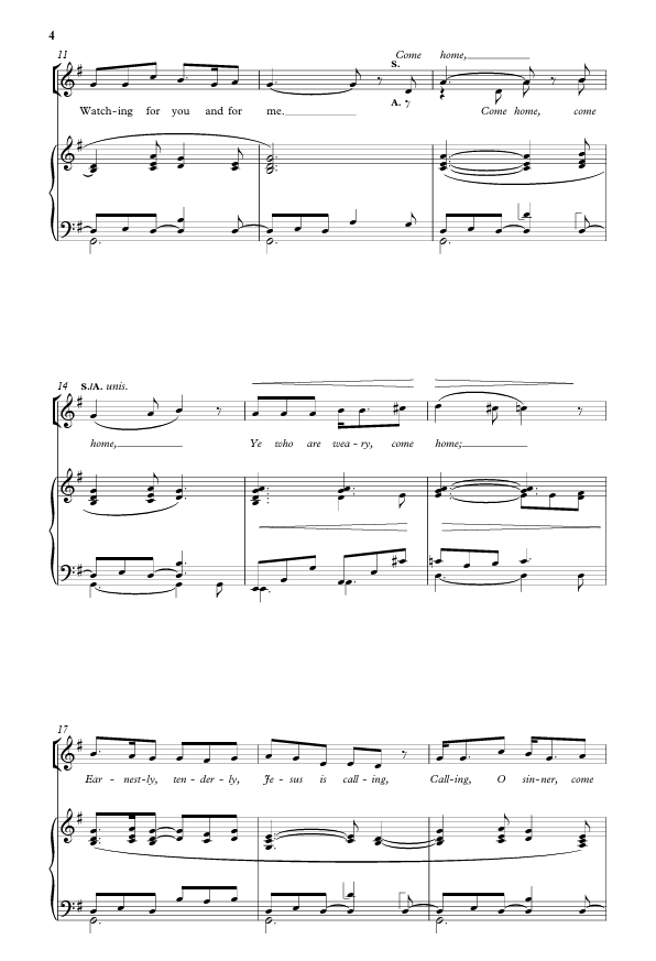 Softly and tenderly mack wilberg sheet music