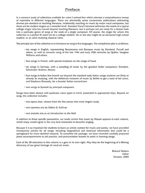 Standard Vocal Literature – An Introduction to Repertoire - Baritone