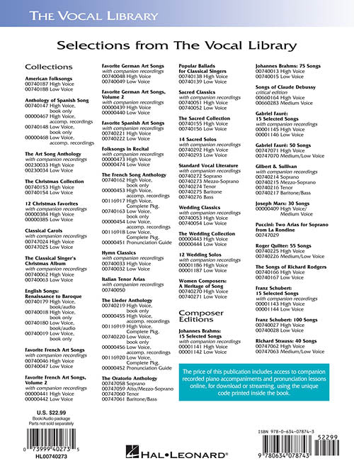 Standard Vocal Literature – An Introduction to Repertoire Mezzo-Soprano