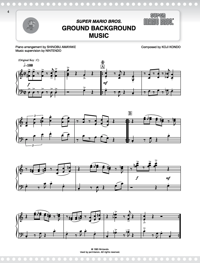 Super Mario Easy Piano Sheet Music Book