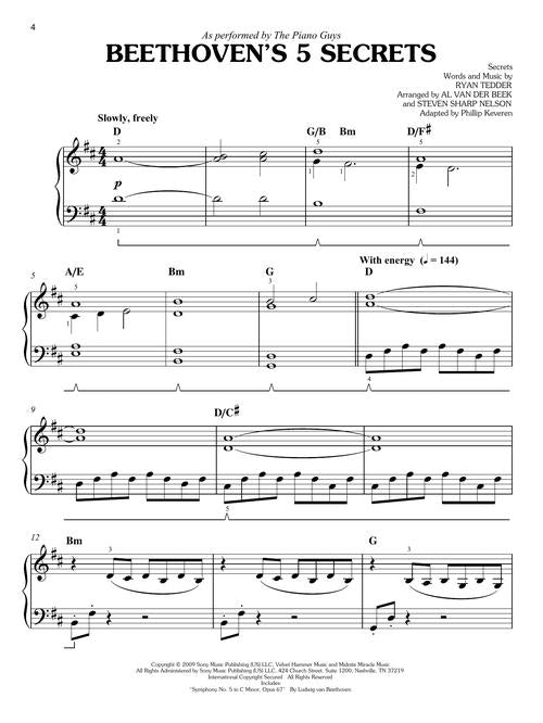 the piano guys easy piano sheet music by phillip keveren