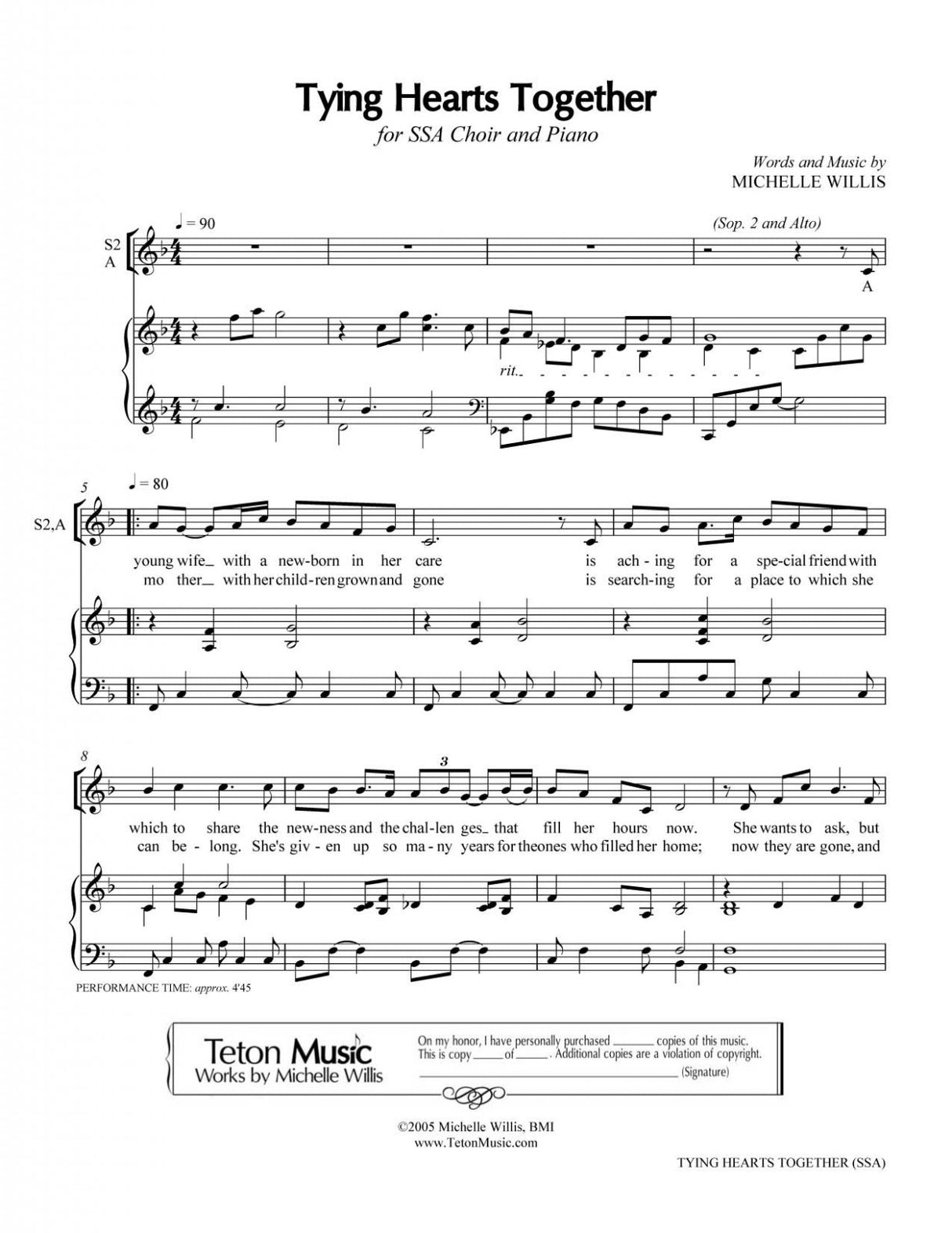 Tying Hearts Together (SSA)