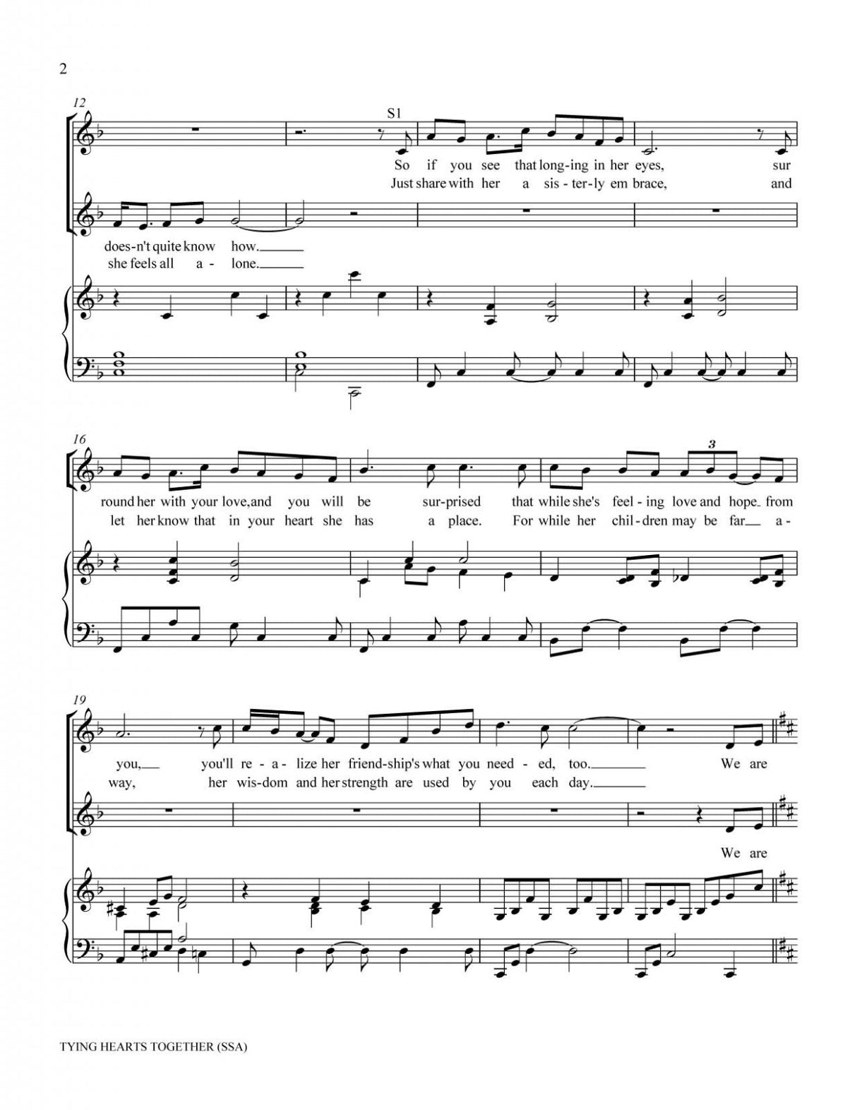 Tying Hearts Together (SSA)