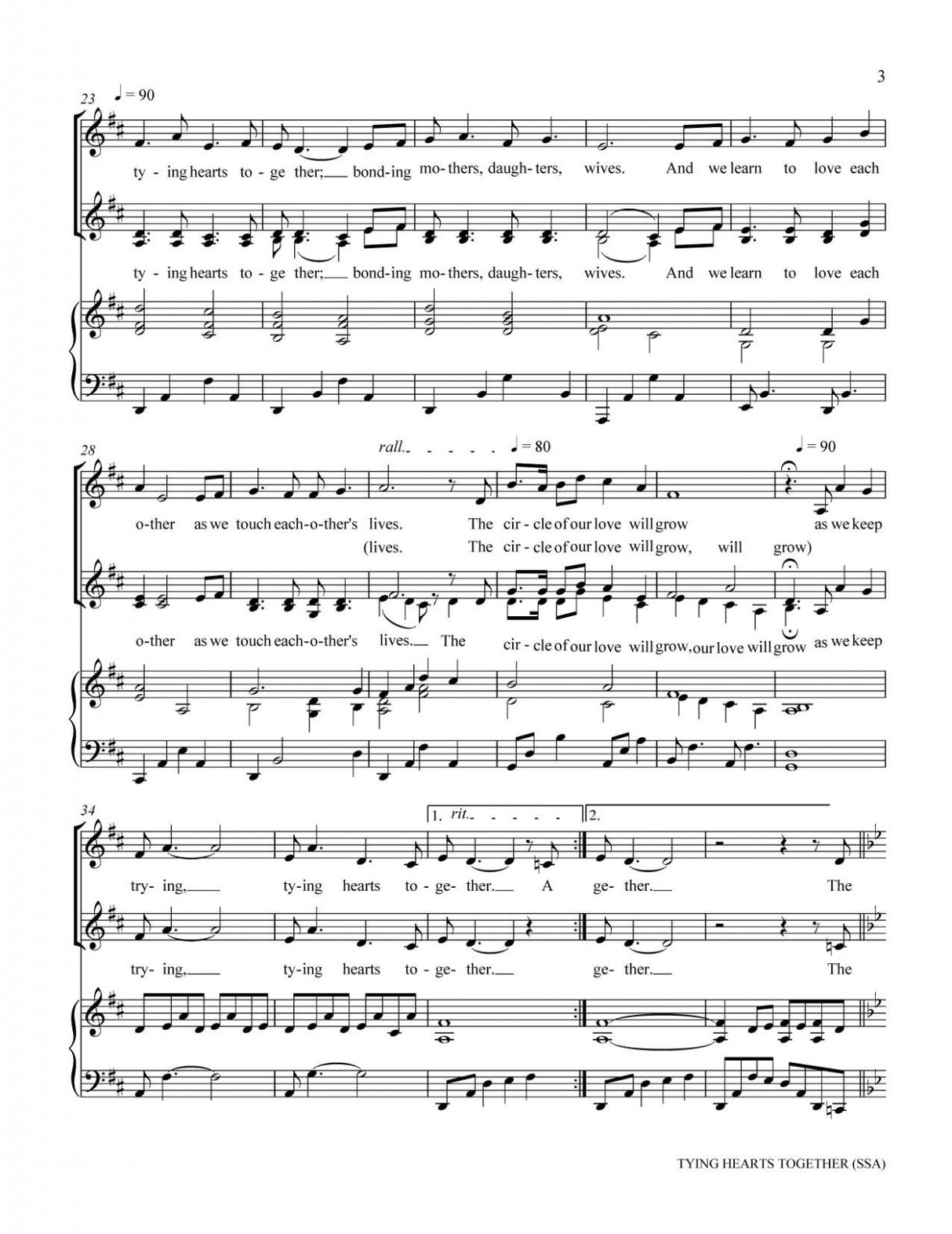 Tying Hearts Together (SSA)