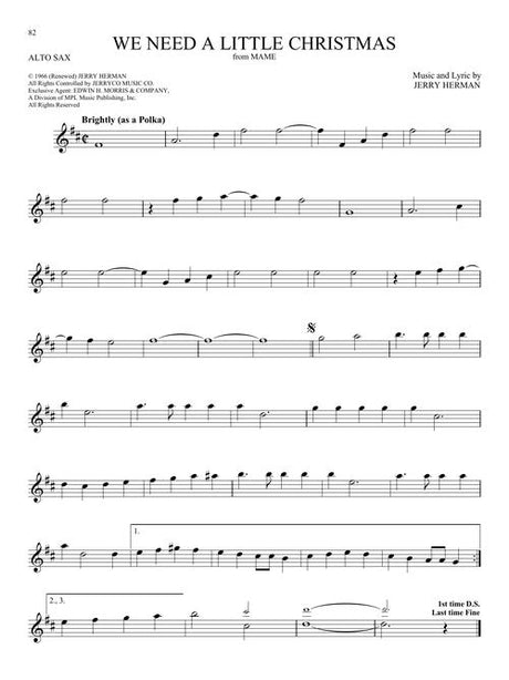 We need a little Christmas sheet music for alto sax