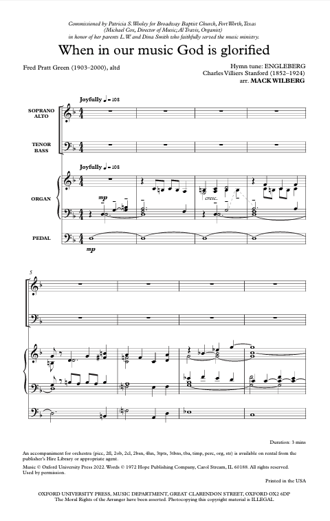 when in our music god is glorified by mack wilberg