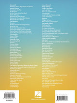 Back cover of 101 worship songs music album with song list and Hal Leonard logo