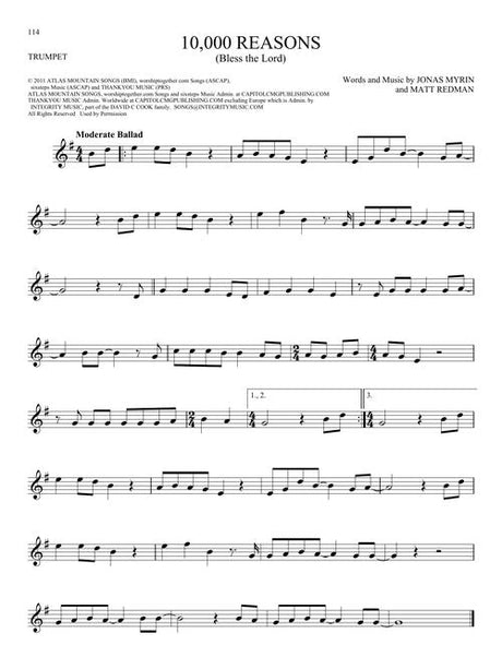 Sheet music for '10,000 Reasons (Bless the Lord)' by Matt Redman and Jonathan Myrick on a white background.