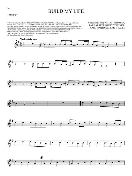 101 worship songs for trumpet sheet music from Teton Music