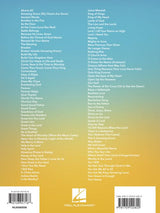 Back cover of 101 worship songs music book with song list and Hal Leonard logo
