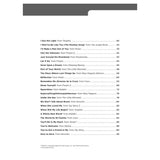 List of song titles and their corresponding page numbers on a white background