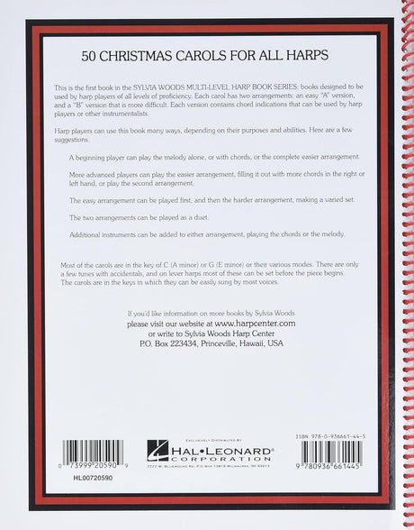 50 christmas carols for lap harp sheet music