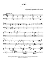 Sheet music for 'Asgore' composed by Toby Fox and arranged by David Peacock.