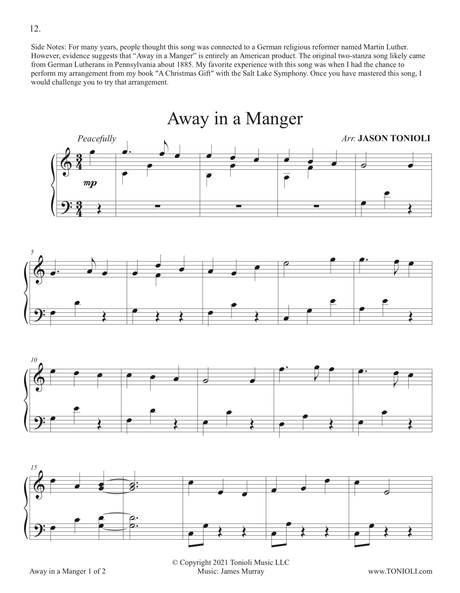 Away in a manger Christmas songs for easy piano sheet music by jason tonioli