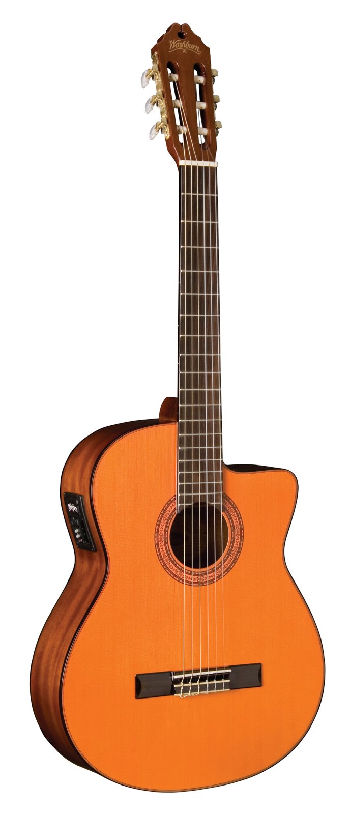 Washburn Classical Acoustic Electric Amber Top