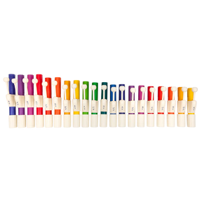 A 20 pack of chroma bells hand chimes for students