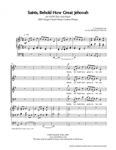 Free LDS sheet music hymn arrangements for ward choir