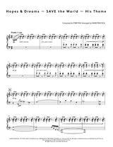 Sheet music for 'Hopes & Dreams ~ SAVE the World ~ His Theme' composed by Toby Fox and arranged by David Peacock.