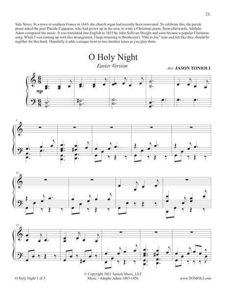 O holy night Christmas songs for easy piano sheet music by jason tonioli