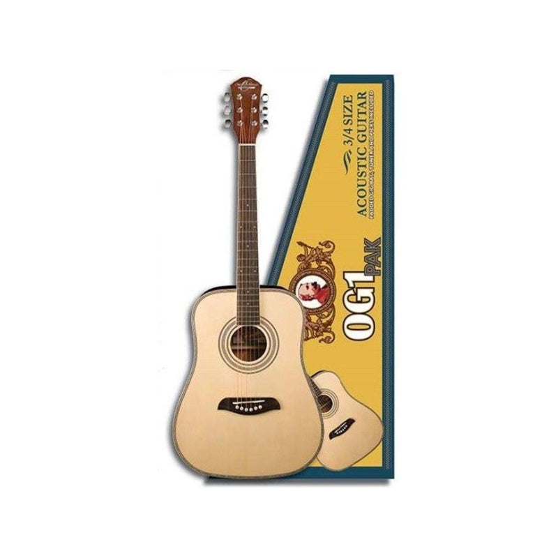 Oscar Schmidt 3/4 Size Dreadnought Acoustic Pak Gigbag Strap