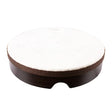 A 12-inch round Remo Fiberskyn frame drum with a brown acoustic shell and a white pre-tuned Fiberskyn head.