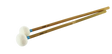A pair of medium wool bass bar mallets with bamboo shafts.