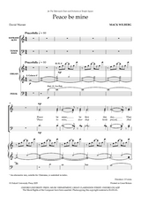 Peace Be Mine – Mack Wilberg | SATB Choir & Organ Sheet Music