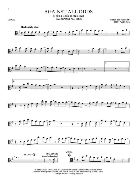 Against all odds for solo viola sheet music