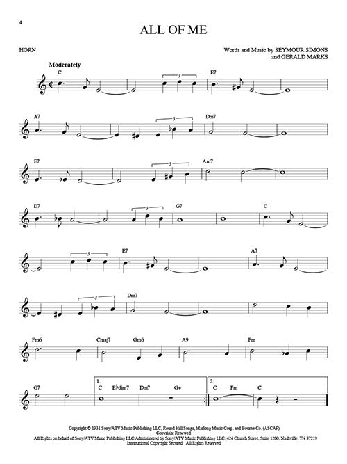 All of me trumpet sheet music jazz hotsell
