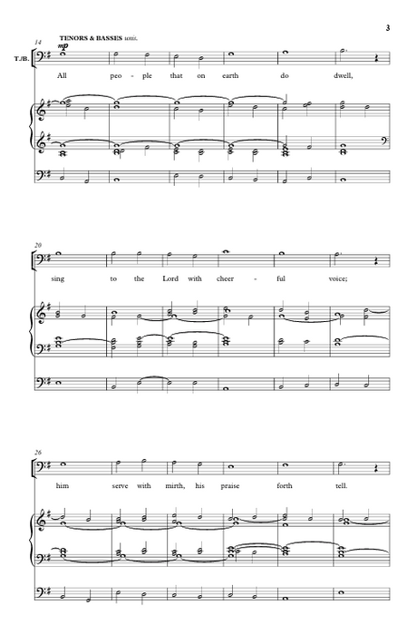 All people that on earth do dwell by Mack Wilberg Sheet music sung by the tabernacle choir