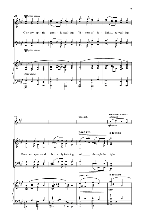 All through the night sheet music for TTBB by Mack Wilberg