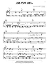 all too well taylor swift sheet music for piano and guitar