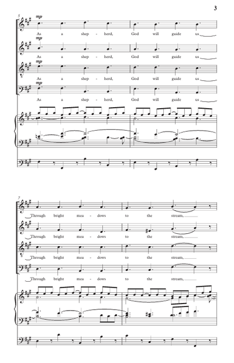 Mack Wilberg sheet music of as a shepherd sung by the tabernacle choir