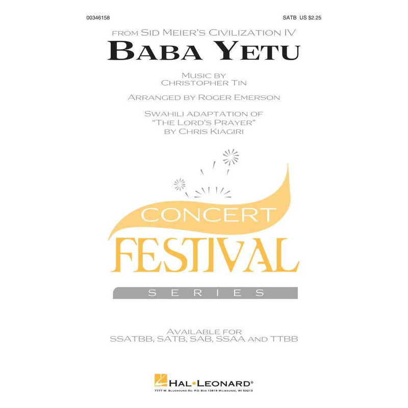 Baba Yetu (SATB) - Christopher Tin