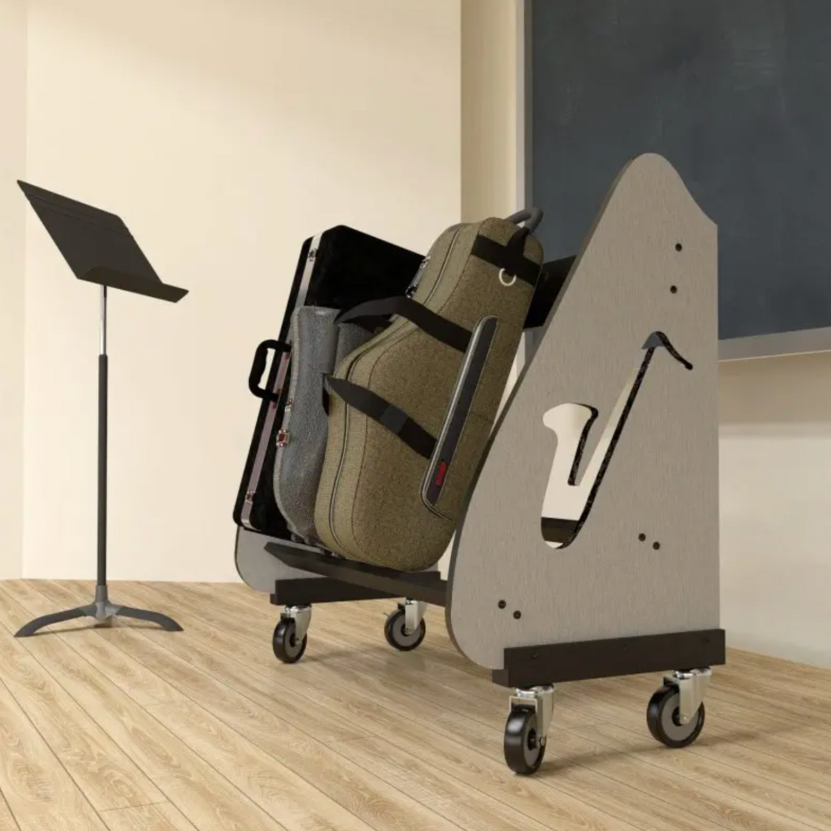 Saxophone Case Rack for Schools & Band Rooms | The Band Room – Teton Music