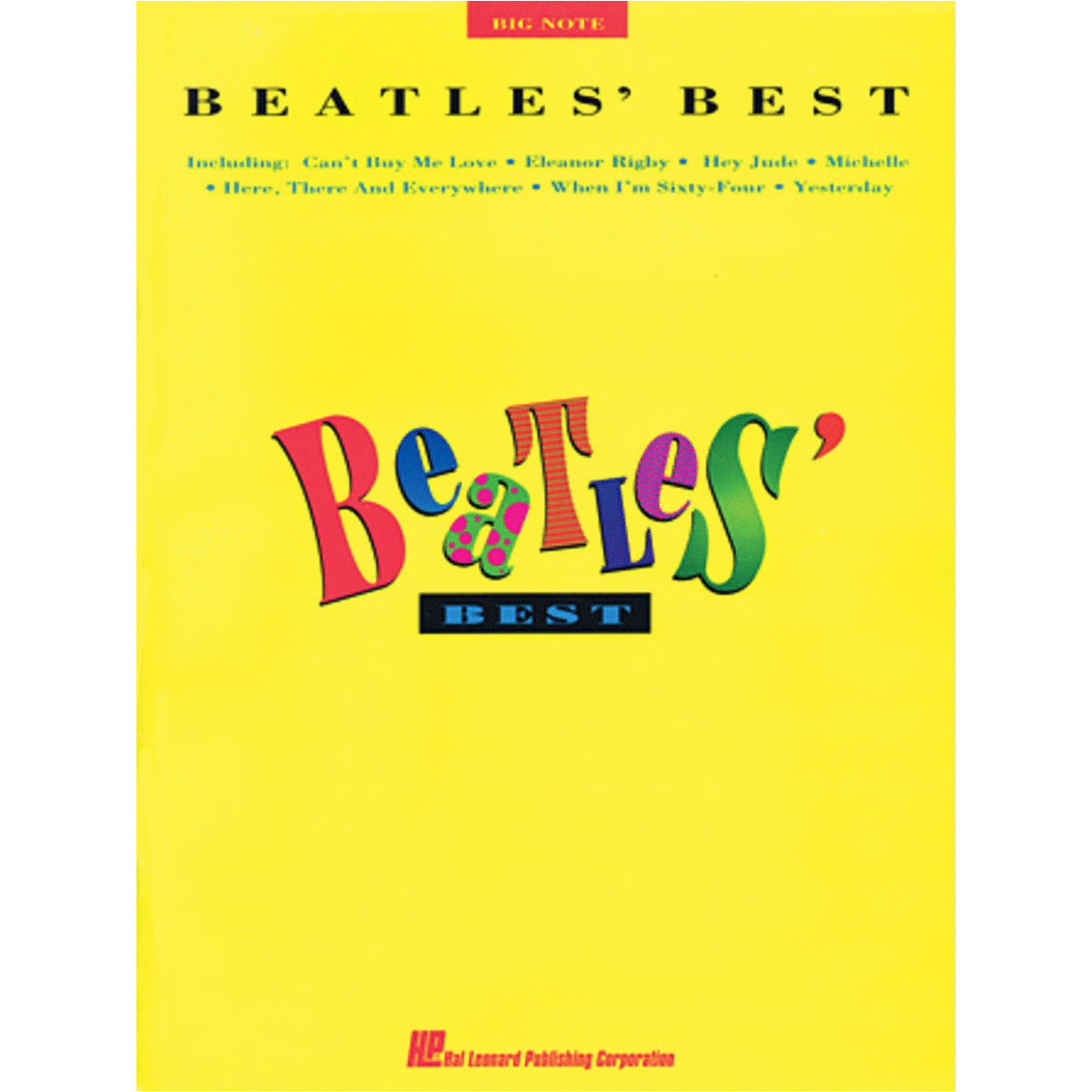 Beatles Best (Big Note) | Easy Piano Sheet Music | Hal Leonard – Teton ...