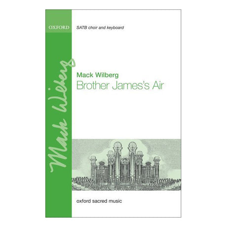 Music sheet cover for 'Brother James's Air' by Mack Wilberg with green and white design.