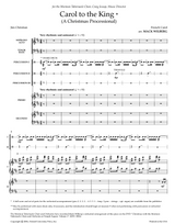 Sheet music for 'Carol to the King' with musical notation and text.
