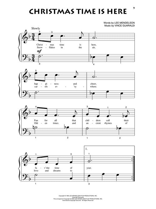 A Charlie Brown Christmas Beginning Piano Solos
