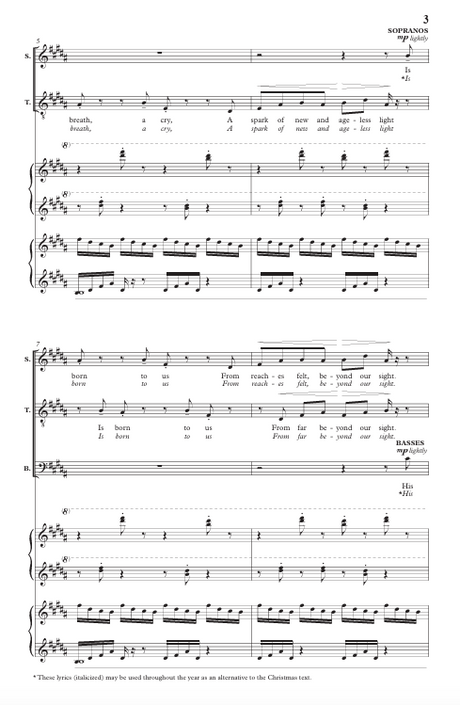 child of light by mack wilberg sheet music