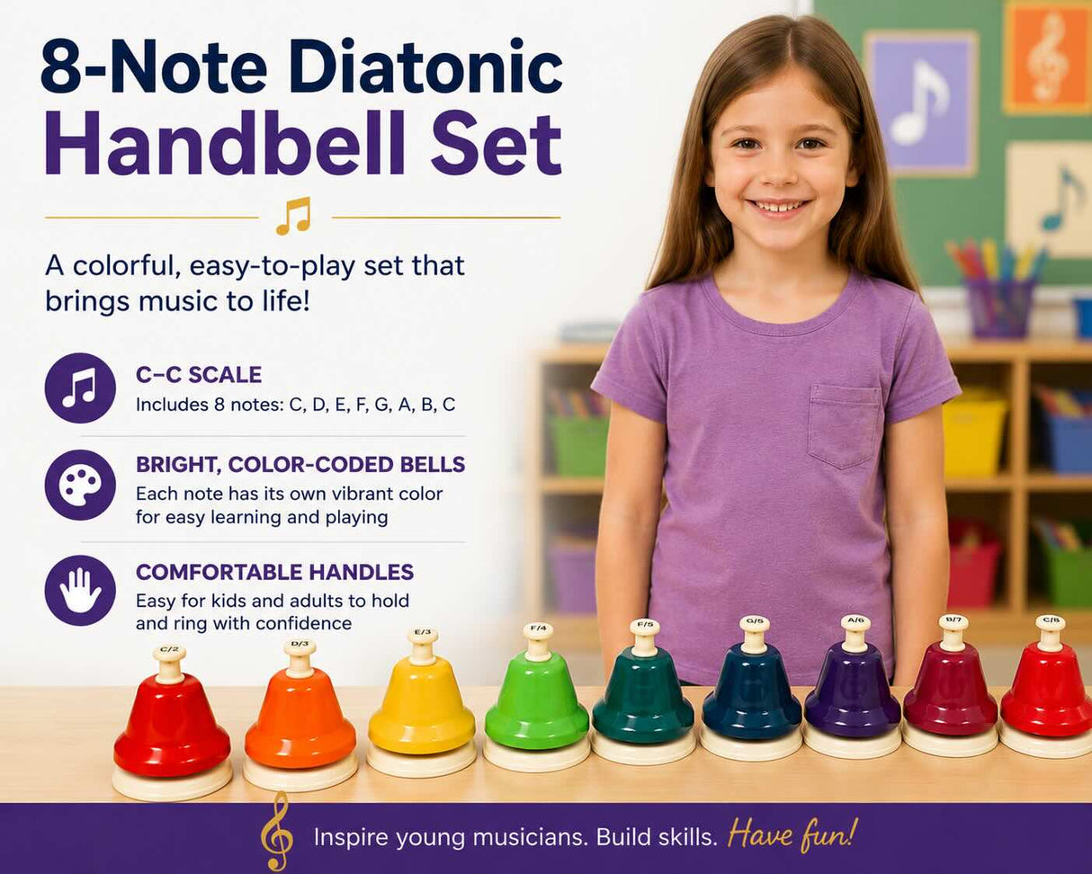 CHROMA-NOTES 8-note C Major Diatonic Desk Bell Set