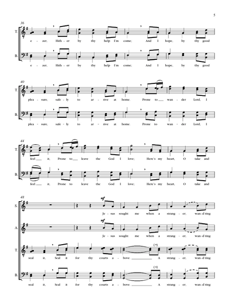 come thou fount of every blessing sheet music by mack wilberg sung by the tabernacle choir