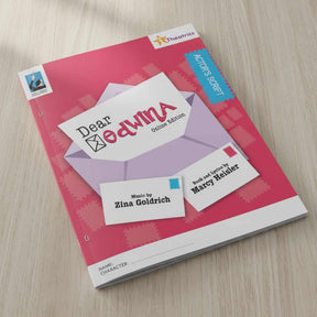 Book titled 'Dear Edwina' on a wooden surface