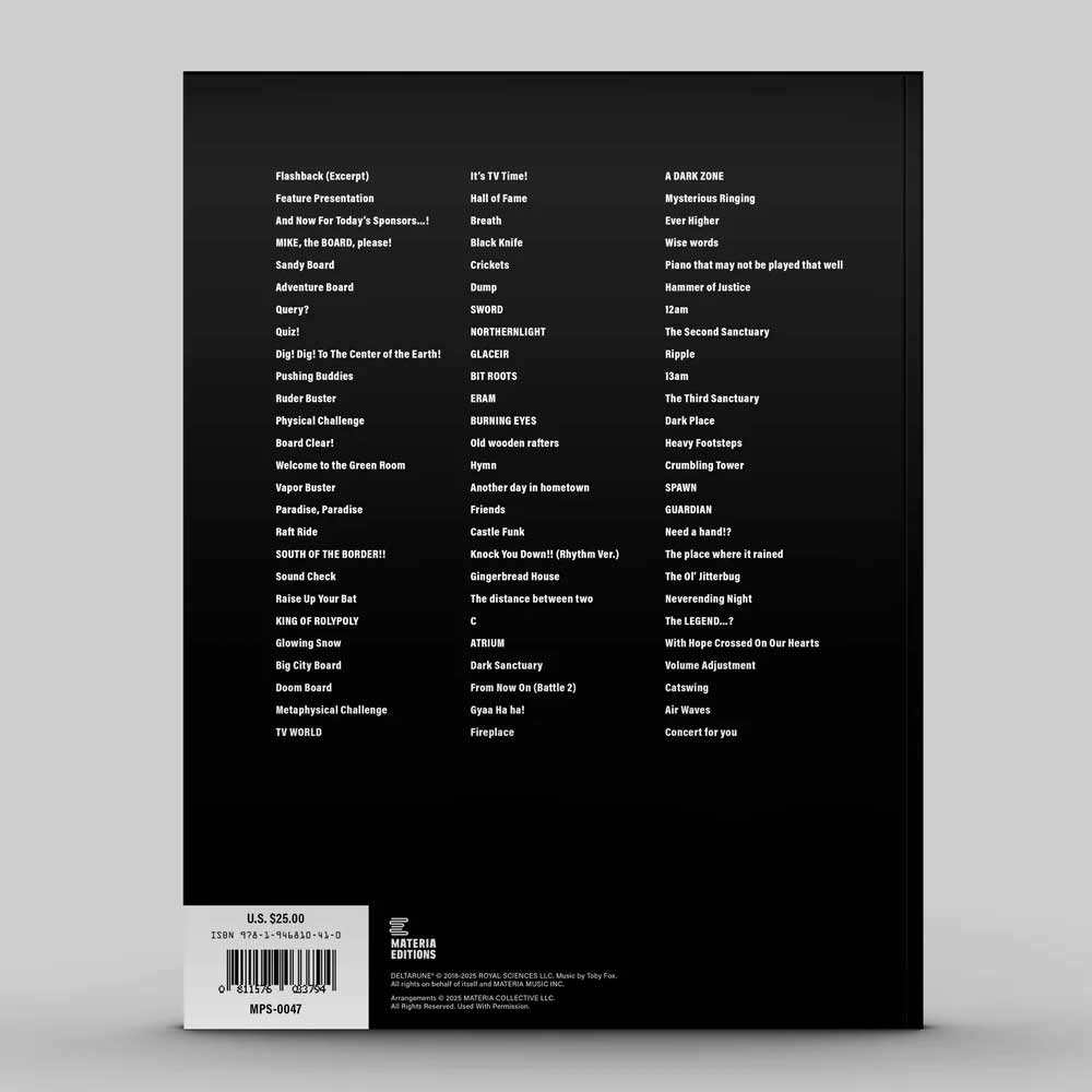 DELTARUNE Piano Collections, Volume 1 (Sheet Music Book)