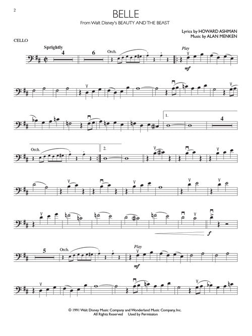 Disney Movie Hits for Cello