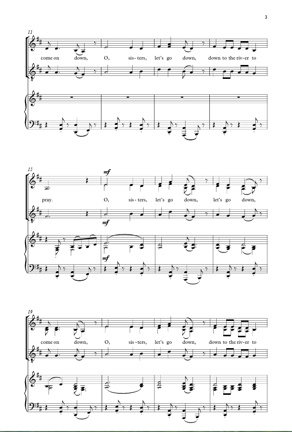 Down by the river to pray sheet music by mack wilberg