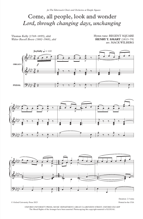 come all people look and wonder choir sheet music by mack wilberg easter music